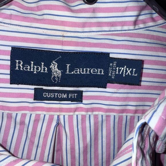 Ralph Lauren Red and White Casual Button Down Shirt - Picture 3 of 5